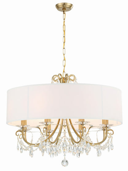 Crystorama - 6628-VG-CL-MWP - Eight Light Chandelier - Othello - Vibrant Gold
