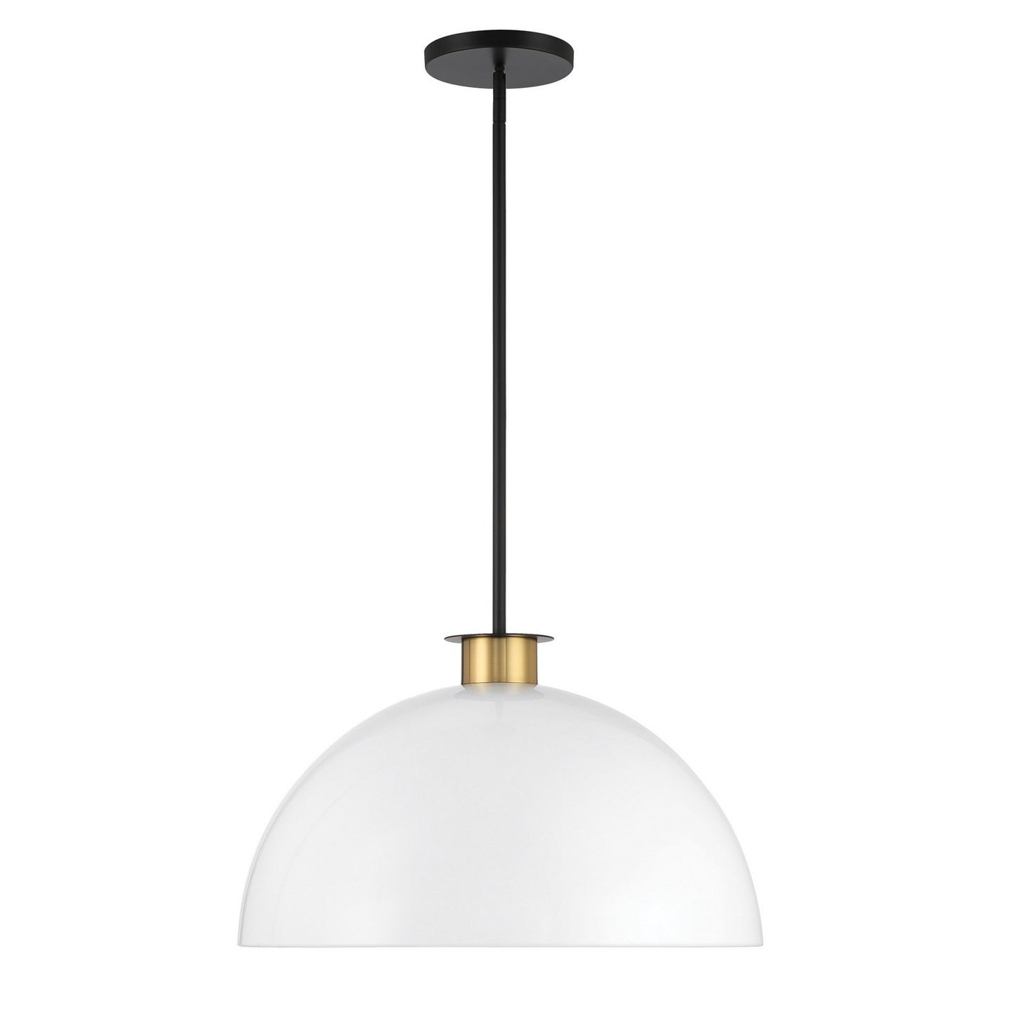 Crystorama - GIG-815-BK-AG - One Light Pendant - Gigi - Black + Aged Brass