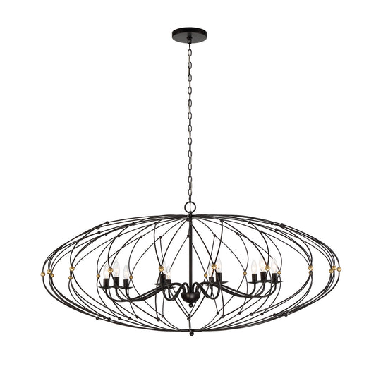 Crystorama - ZUC-A9039-EB-GA - Ten Light Chandelier - Zucca - English Bronze + Antique Gold