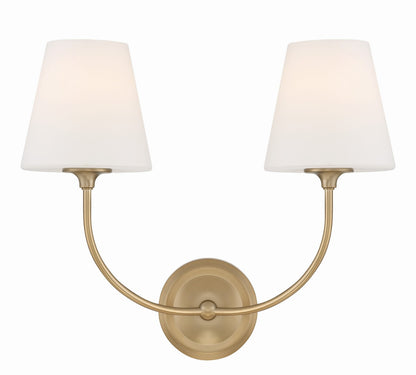 Crystorama - 2442-OP-VG - Two Light Wall Sconce - Sylvan - Vibrant Gold