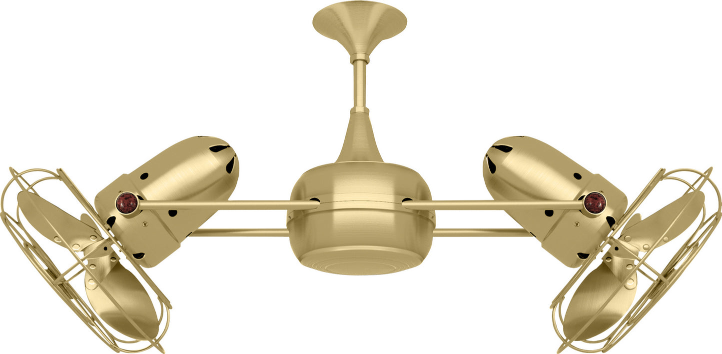 Matthews Fan Company - DD-BRBR-MTL - 36"Ceiling Fan - Duplo-Dinamico - Brushed Brass