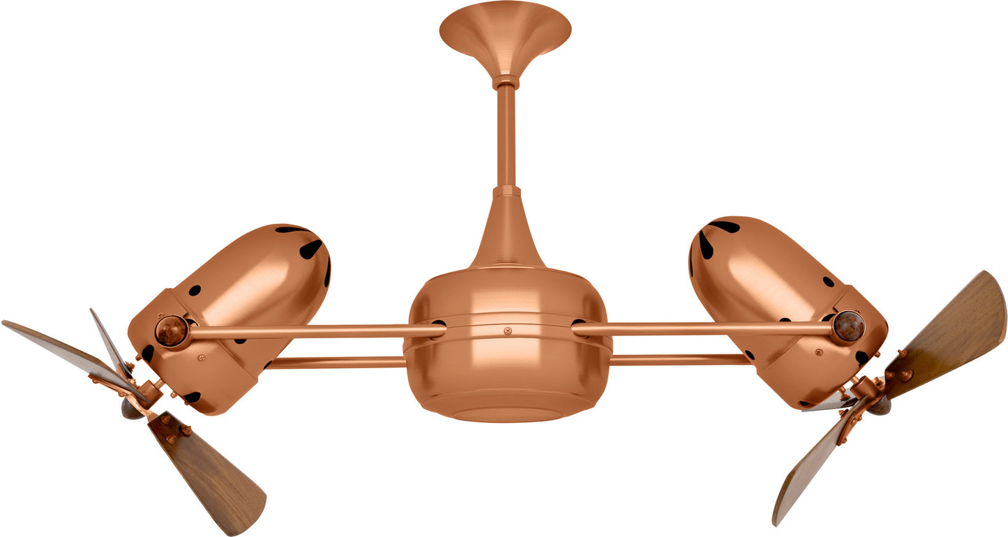 Matthews Fan Company - DD-BRCP-WD - 36"Ceiling Fan - Duplo-Dinamico - Brushed Copper