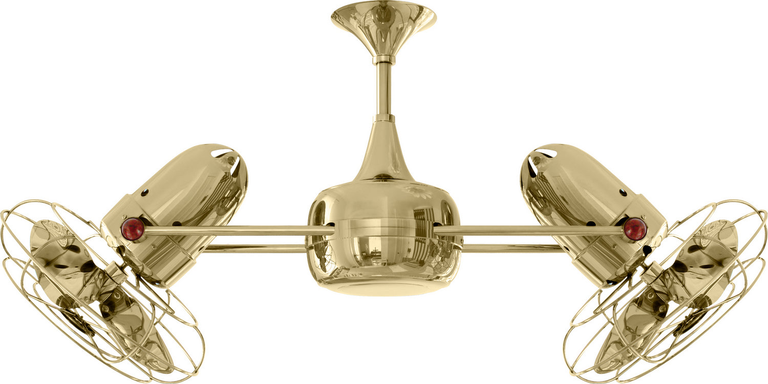 Matthews Fan Company - DD-PB-MTL - 36"Ceiling Fan - Duplo-Dinamico - Polished Brass