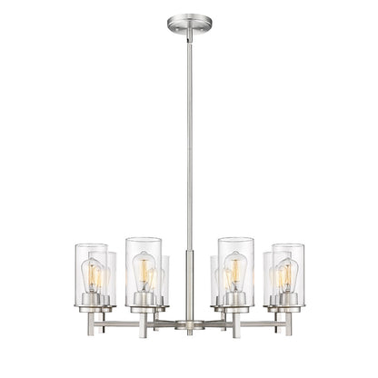 Millennium - 495008-BN - Eight Light Chandelier - Janna - Brushed Nickel