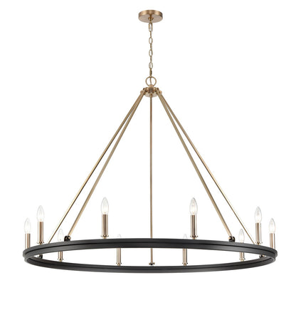 Millennium - 9510-MB/MG - Ten Light Chandelier - Carruth - Matte Black Modern Gold
