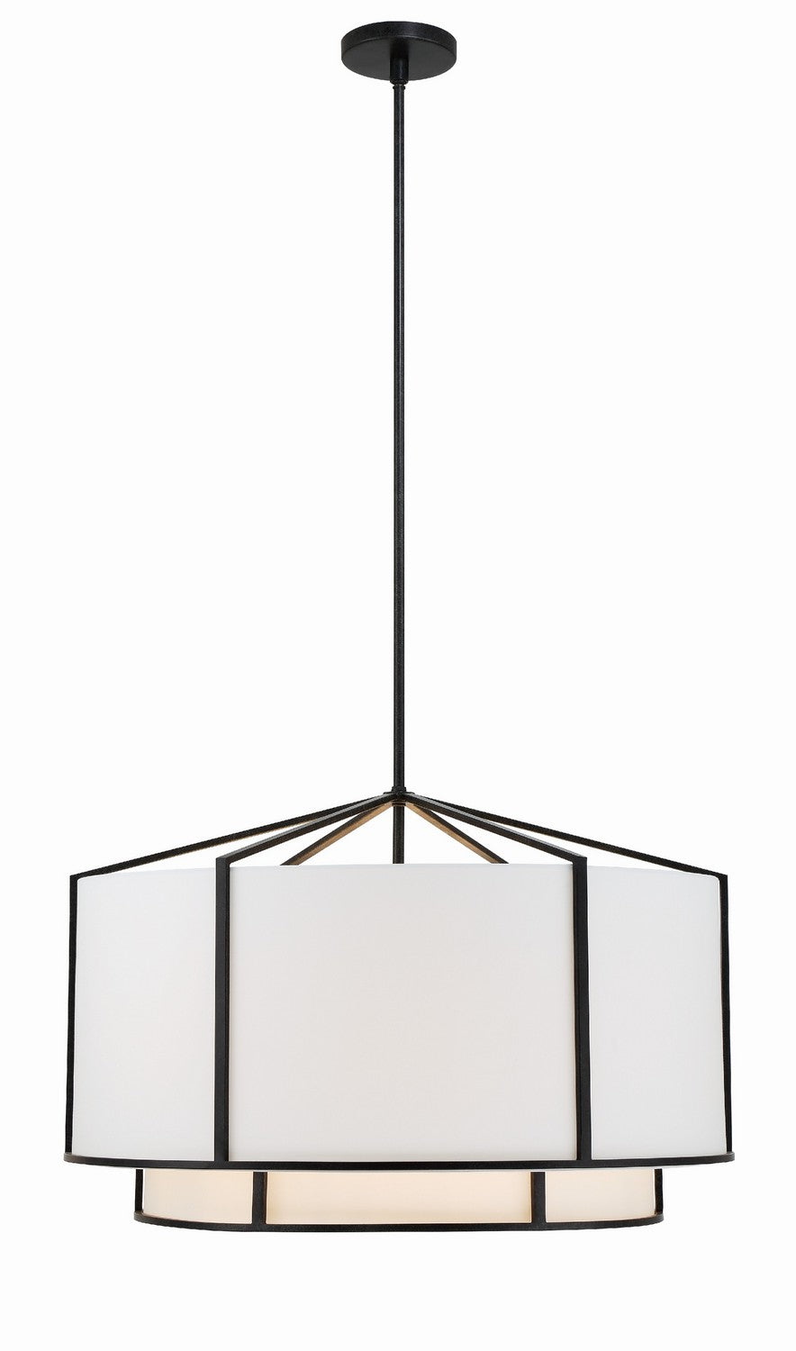 Crystorama - CAR-9209-BK - Six Light Chandelier - Carlyn - Black