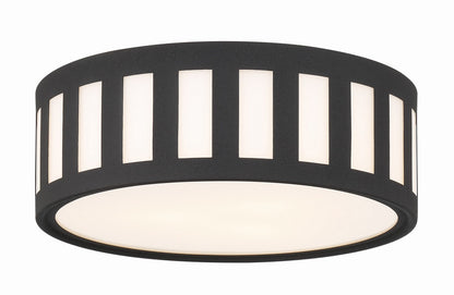Crystorama - KEN-2203-BF - Three Light Flush Mount - Kendal - Black Forged