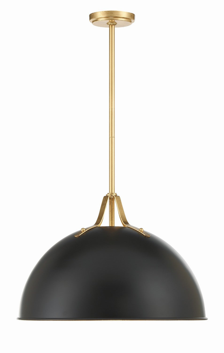 Crystorama - SOT-18015-MK-GA - One Light Pendant - Soto - Matte Black + Antique Gold