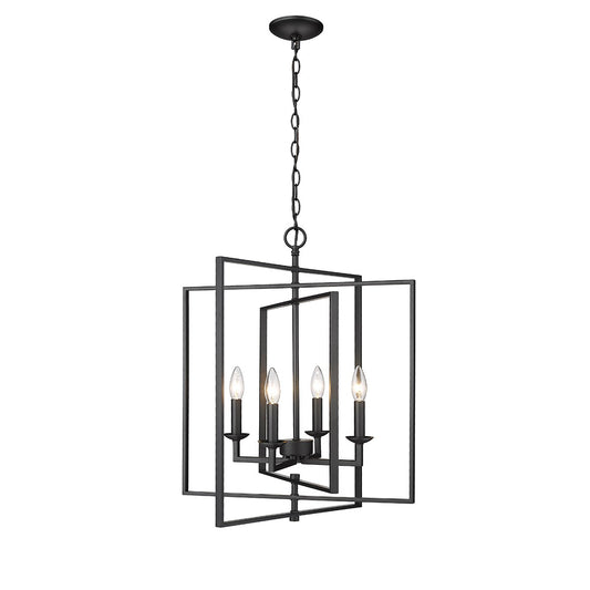 Millennium - 3231-MB - Four Light Pendant - Nellis - Matte Black