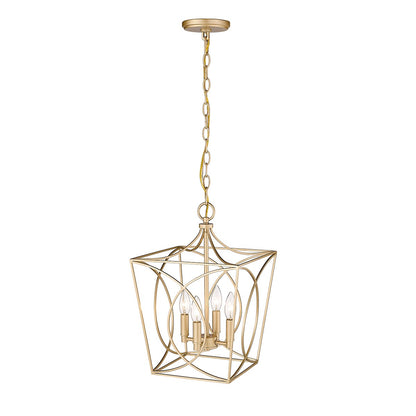 Millennium - 4001-PMG - Four Light Pendant - Tracy - Painted Modern Gold