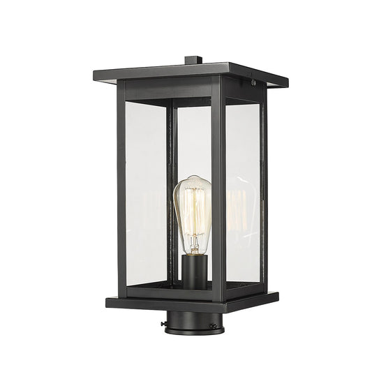 Millennium - 4124-PBK - One Light Outdoor Post Lantern - Bowton - Powder Coated Black