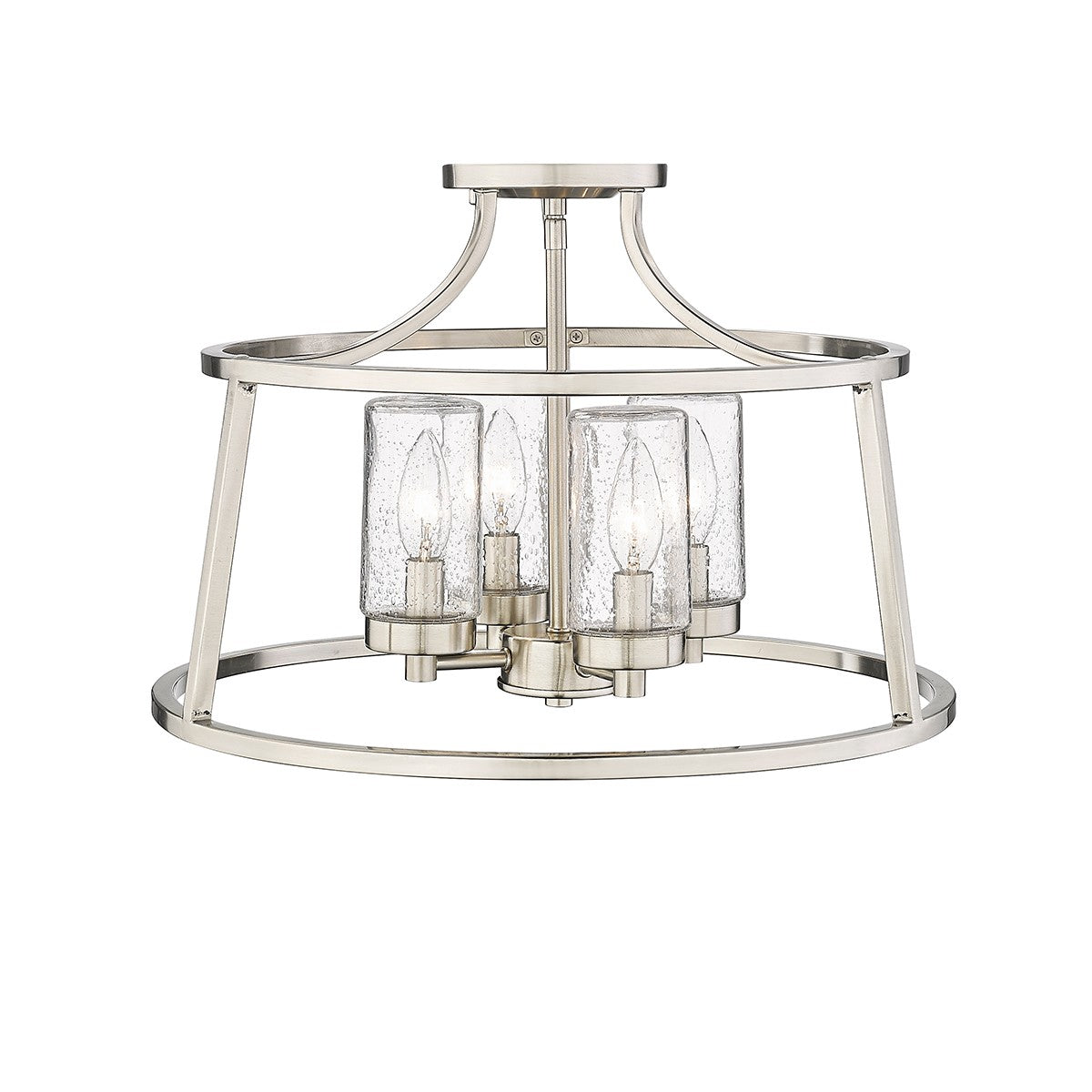 Millennium - 4184-BN - Four Light Semi Flush Mount - Errol - Brushed Nickel