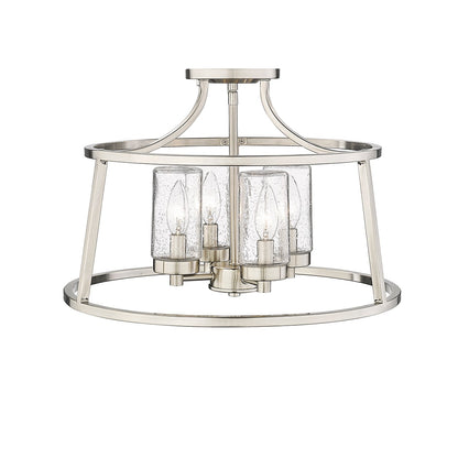 Millennium - 4184-BN - Four Light Semi Flush Mount - Errol - Brushed Nickel