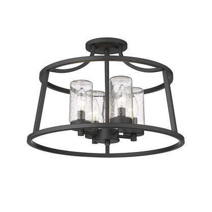 Millennium - 4184-MB - Four Light Semi Flush Mount - Errol - Matte Black