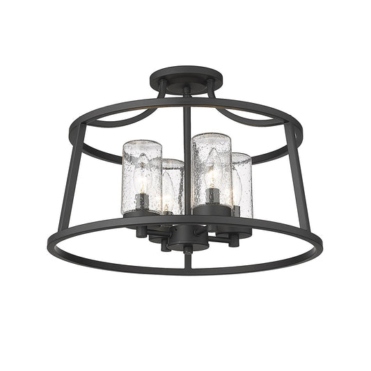 Millennium - 4184-MB - Four Light Semi Flush Mount - Errol - Matte Black