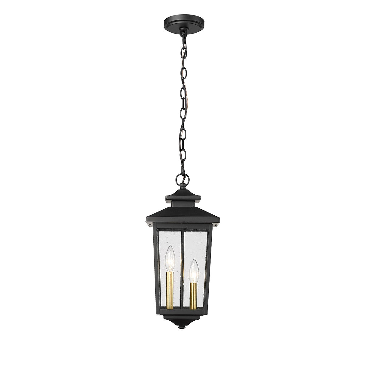 Millennium - 4643-PBK - Two Light Outdoor Hanging Lantern - Eldrick - Powder Coated Black