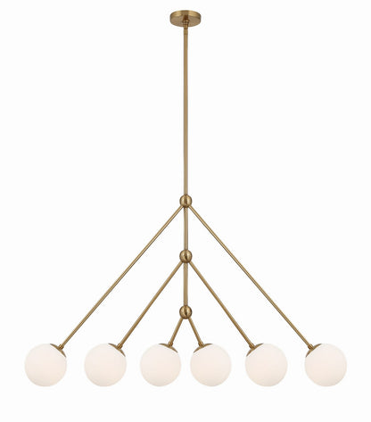 Crystorama - OMN-3006-AG - Six Light Chandelier - Omni - Aged Brass