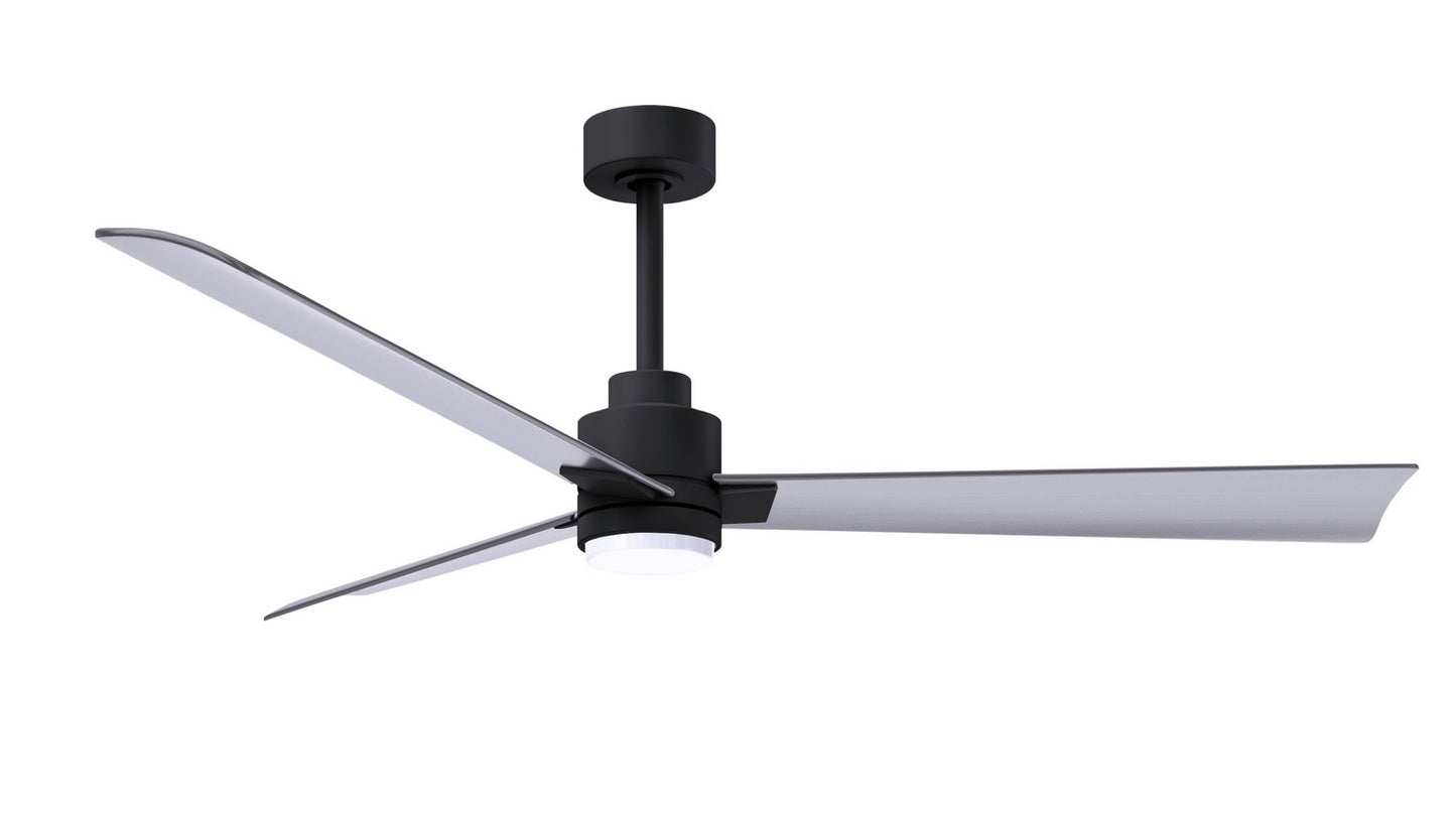 Matthews Fan Company - AKLK-BK-BN-56 - 56"Ceiling Fan - Alessandra - LK - Matte Black