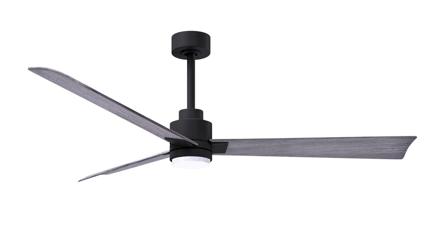 Matthews Fan Company - AKLK-BK-BW-56 - 56"Ceiling Fan - Alessandra - LK - Matte Black
