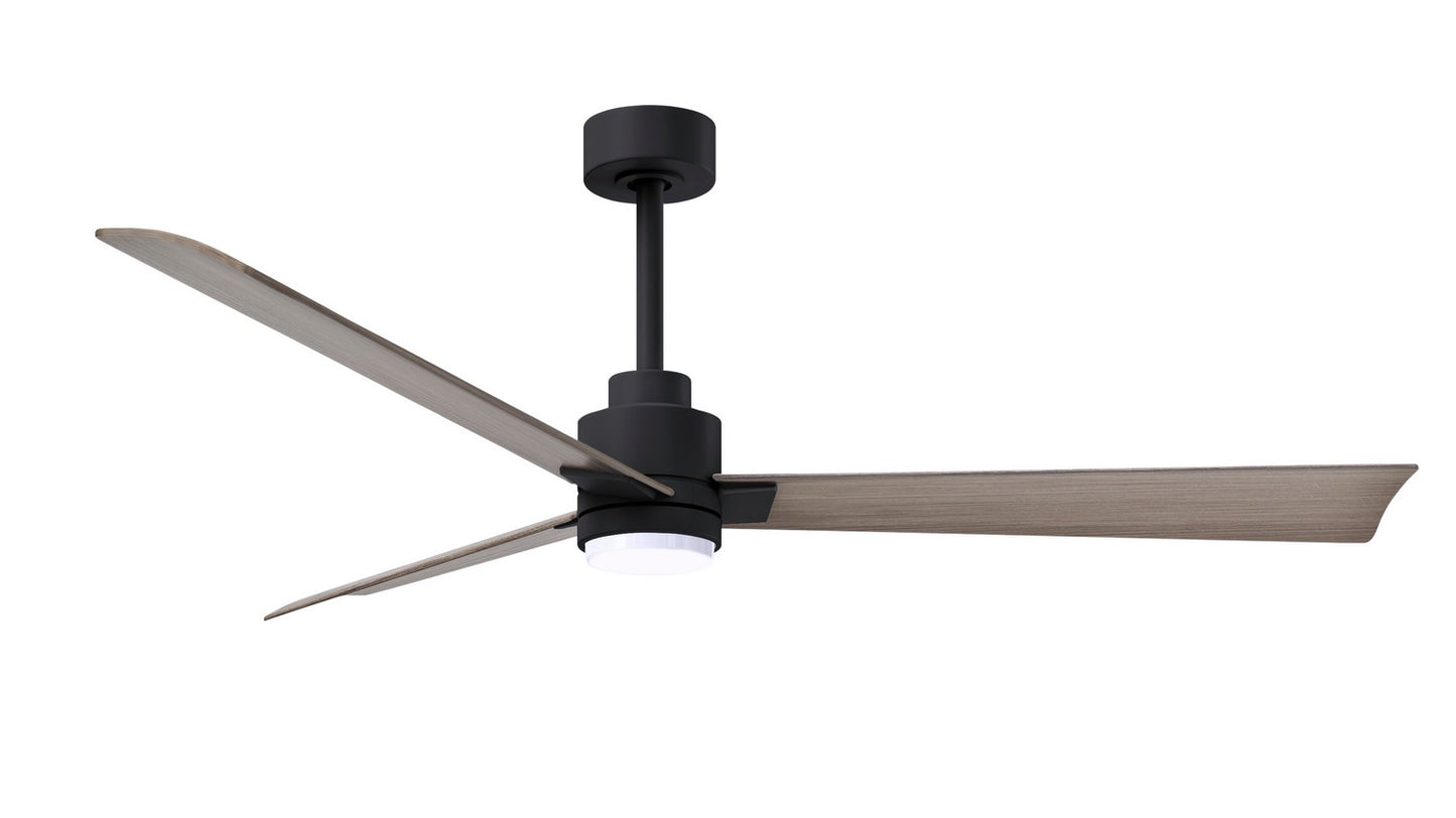 Matthews Fan Company - AKLK-BK-GA-56 - 56"Ceiling Fan - Alessandra - LK - Matte Black