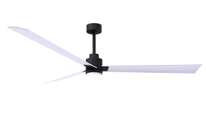 Matthews Fan Company - AKLK-BK-MWH-72 - 72"Ceiling Fan - Alessandra - LK - Matte Black