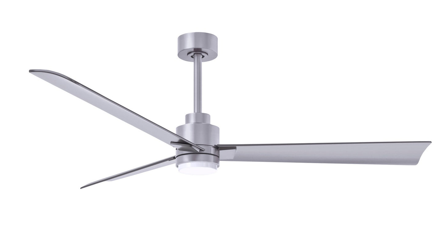 Matthews Fan Company - AKLK-BN-BN-56 - 56"Ceiling Fan - Alessandra - LK - Brushed Nickel