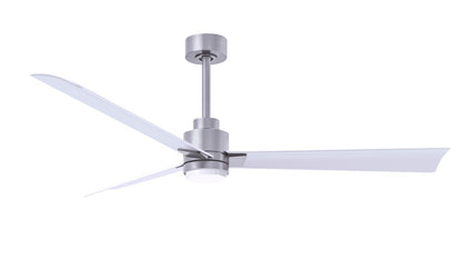 Matthews Fan Company - AKLK-BN-MWH-56 - 56"Ceiling Fan - Alessandra - LK - Brushed Nickel