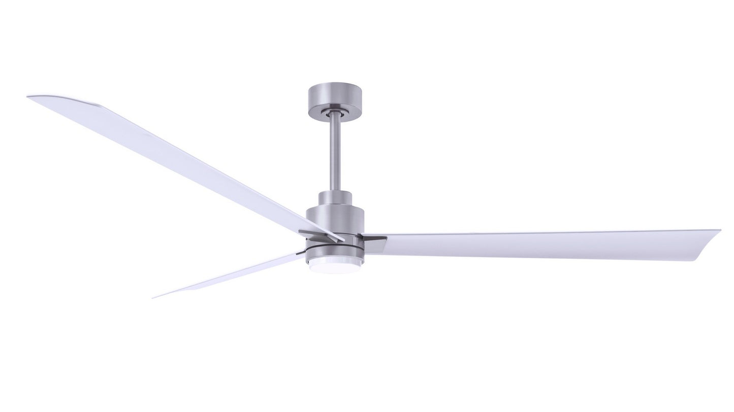 Matthews Fan Company - AKLK-BN-MWH-72 - 72"Ceiling Fan - Alessandra - LK - Brushed Nickel