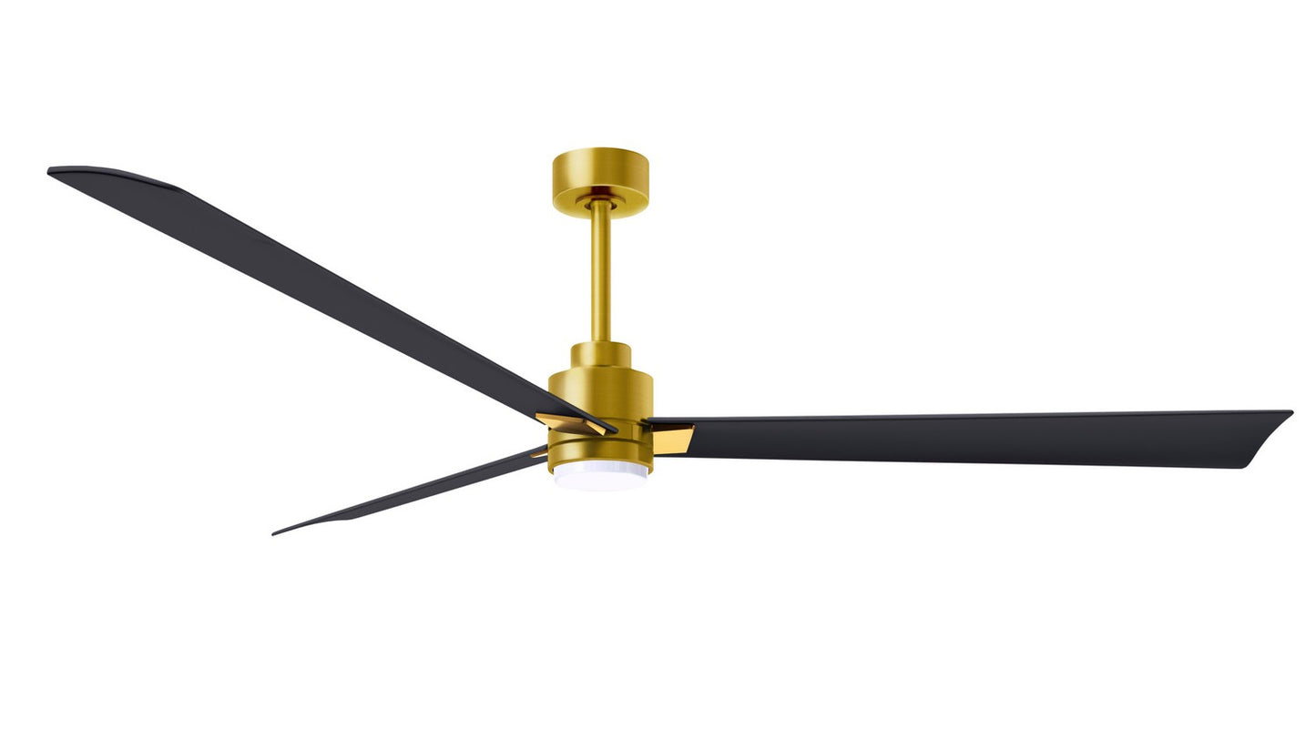 Matthews Fan Company - AKLK-BRBR-BK-72 - 72"Ceiling Fan - Alessandra - LK - Brushed Brass