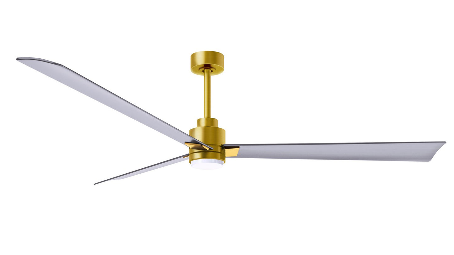 Matthews Fan Company - AKLK-BRBR-BN-72 - 72"Ceiling Fan - Alessandra - LK - Brushed Brass