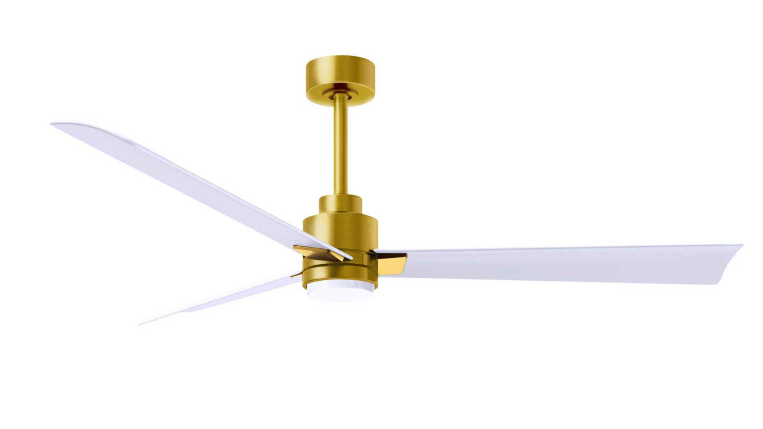 Matthews Fan Company - AKLK-BRBR-MWH-56 - 56"Ceiling Fan - Alessandra - LK - Brushed Brass