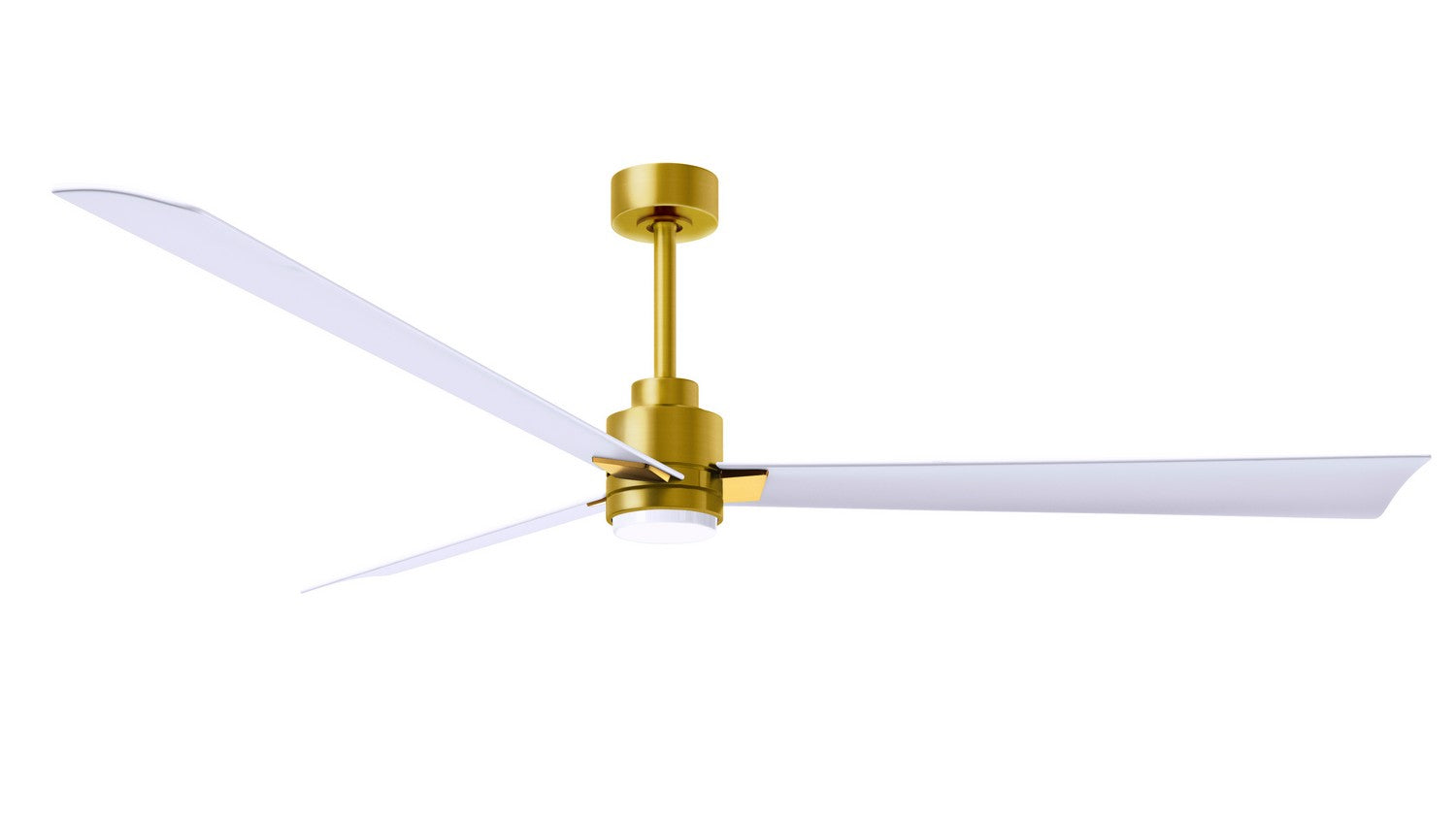 Matthews Fan Company - AKLK-BRBR-MWH-72 - 72"Ceiling Fan - Alessandra - LK - Brushed Brass