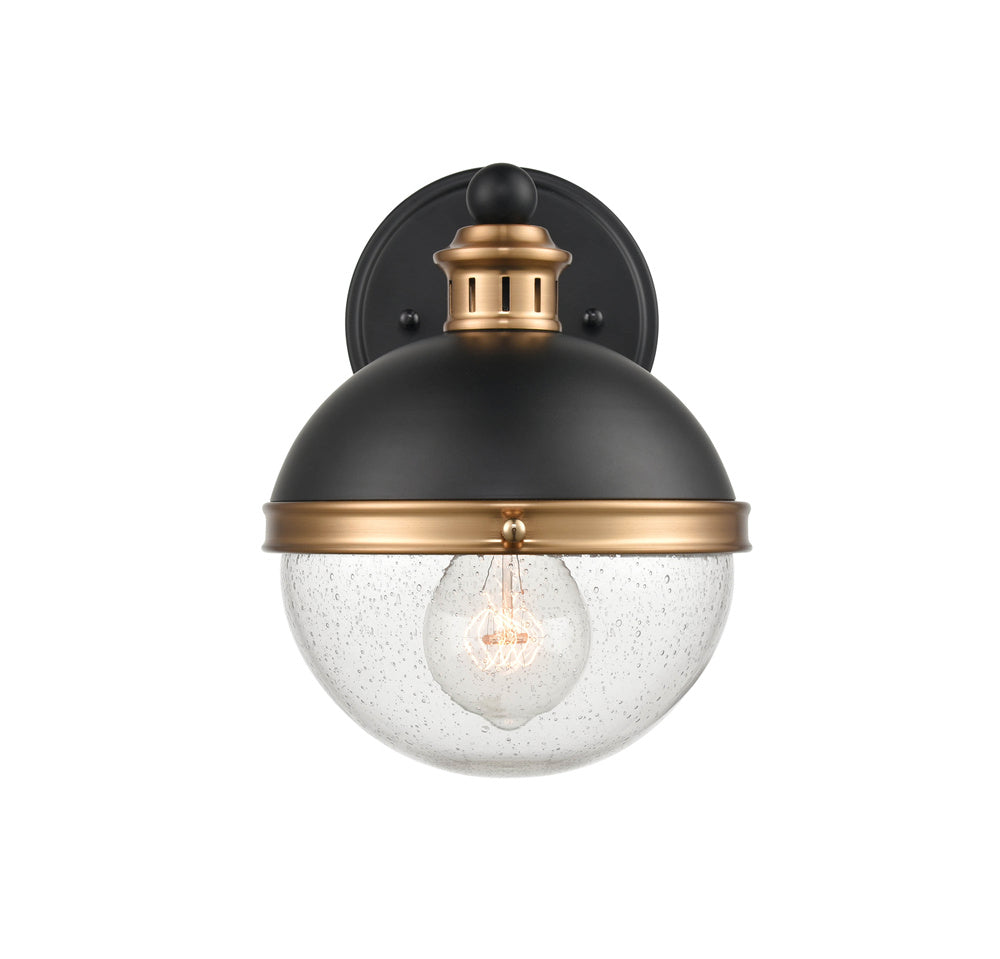 Millennium - 4251-MB/AB - One Light Wall Sconce - Ellmira - Matte Black/ Aged Brass