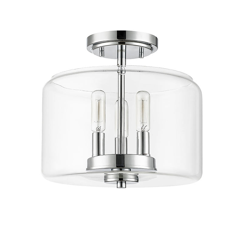 Millennium - 6923-CH - Three Light Semi-Flush Mount - Asheville - Chrome