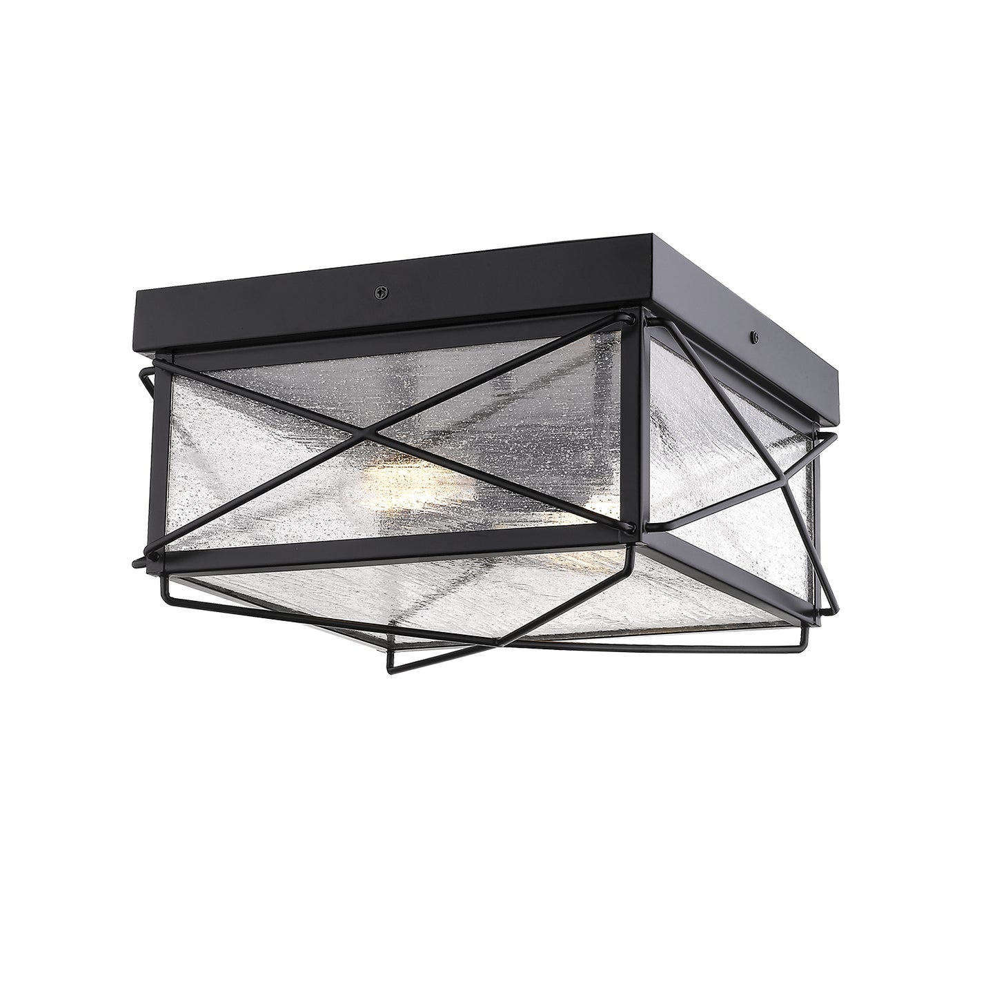 Millennium - 2616-PBK - Two Light Outdoor Flush Mount - Robinson - Powder Coated Black