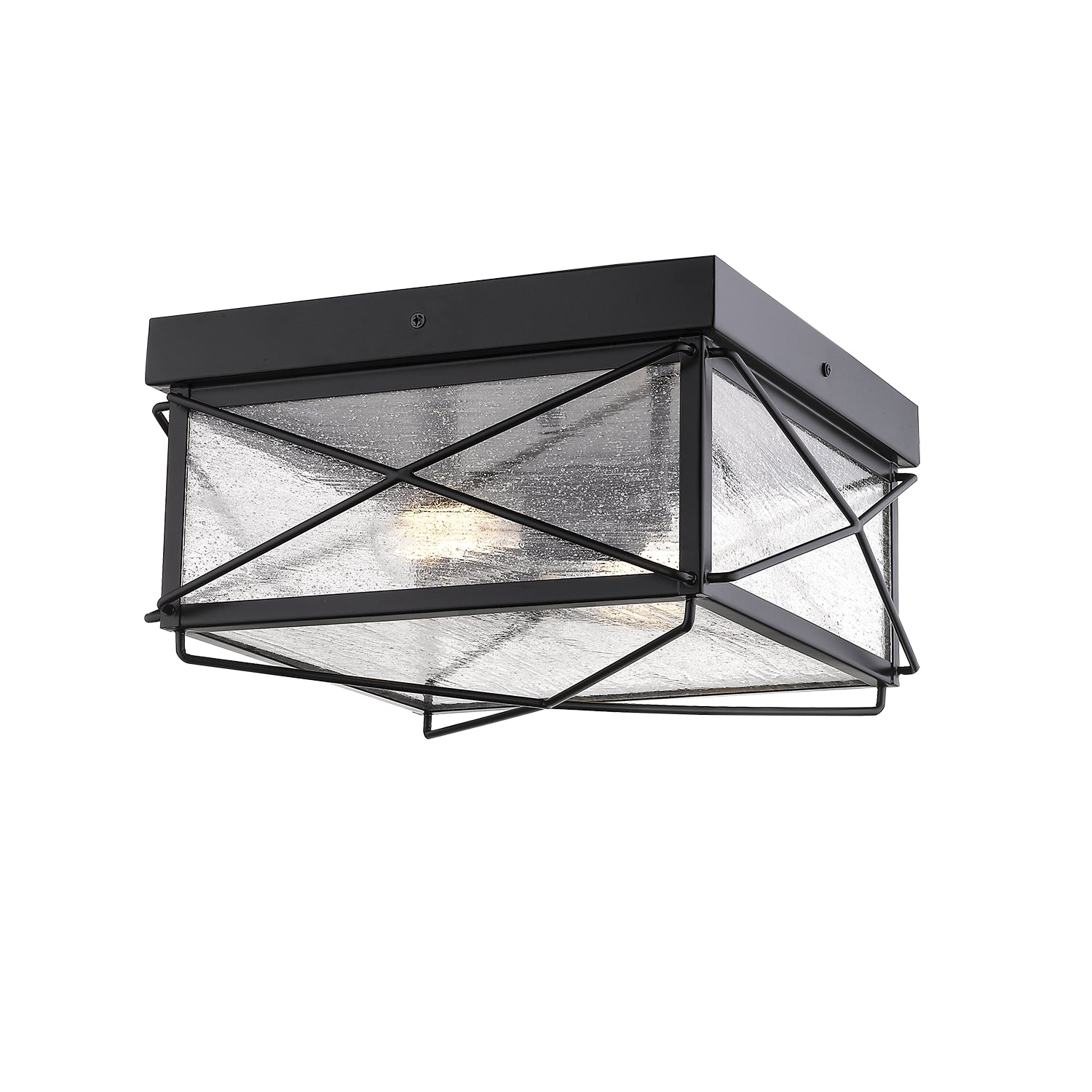 Millennium - 2616-PBK - Two Light Outdoor Flush Mount - Robinson - Powder Coated Black
