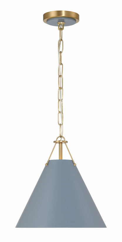 Crystorama - XAV-B8301-VG-BL - One Light Mini Pendant - Xavier - Vibrant Gold