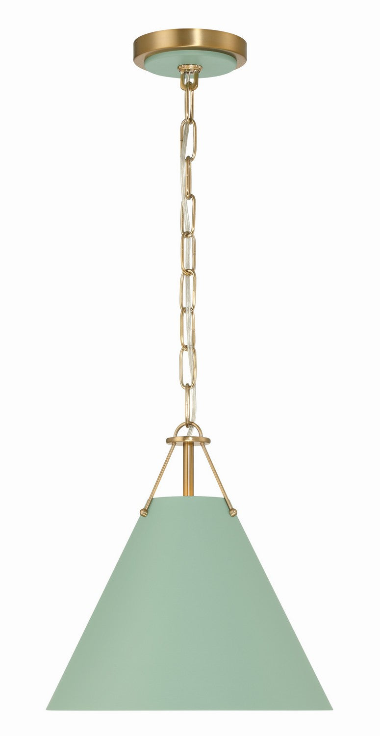 Crystorama - XAV-B8301-VG-GR - One Light Mini Pendant - Xavier - Vibrant Gold
