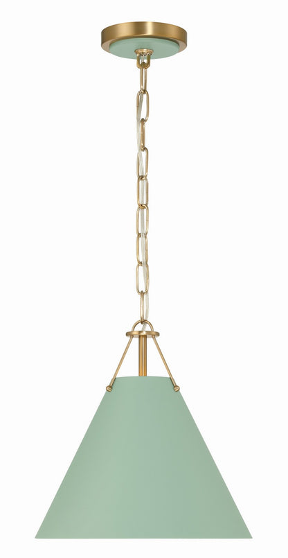 Crystorama - XAV-B8301-VG-GR - One Light Mini Pendant - Xavier - Vibrant Gold
