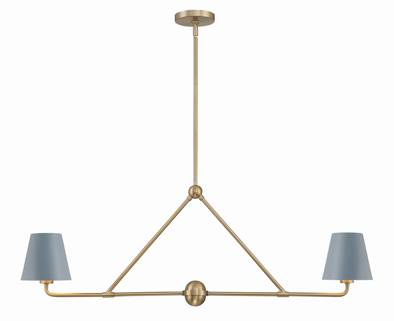 Crystorama - XAV-B9302-VG-BL - Two Light Chandelier - Xavier - Vibrant Gold