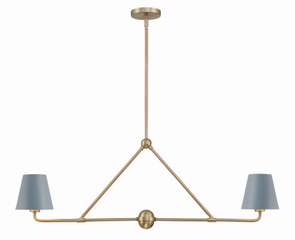 Crystorama - XAV-B9302-VG-BL - Two Light Chandelier - Xavier - Vibrant Gold