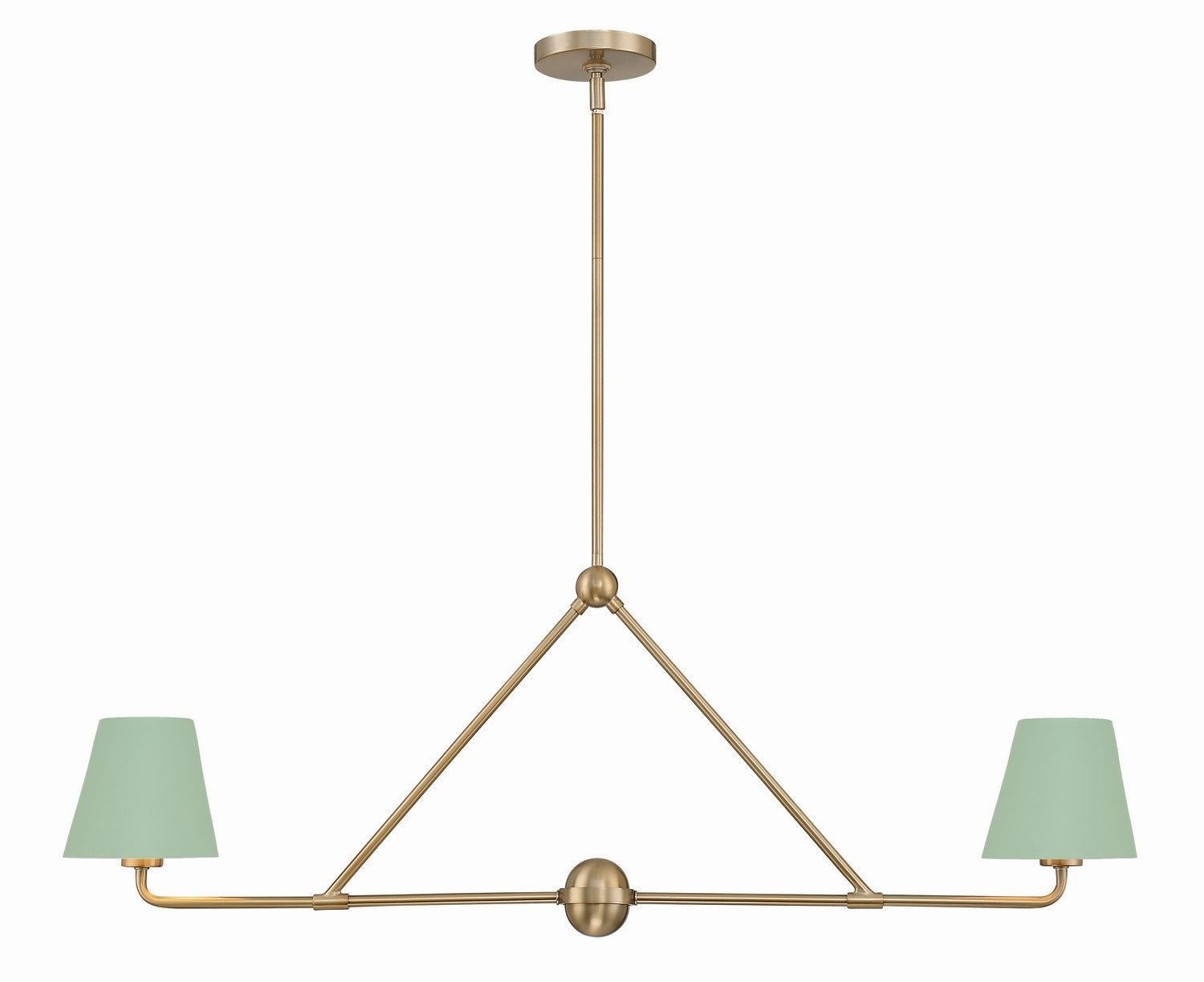 Crystorama - XAV-B9302-VG-GR - Two Light Chandelier - Xavier - Vibrant Gold