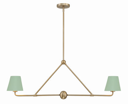Crystorama - XAV-B9302-VG-GR - Two Light Chandelier - Xavier - Vibrant Gold