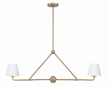 Crystorama - XAV-B9302-VG-WH - Two Light Chandelier - Xavier - Vibrant Gold
