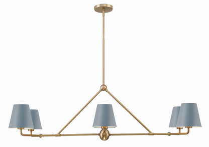 Crystorama - XAV-B9306-VG-BL - Six Light Chandelier - Xavier - Vibrant Gold