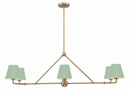 Crystorama - XAV-B9306-VG-GR - Six Light Chandelier - Xavier - Vibrant Gold