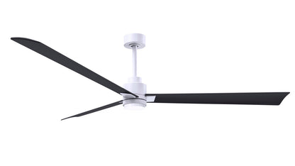 Matthews Fan Company - AKLK-MWH-BK-72 - 72"Ceiling Fan - Alessandra - LK - Matte White
