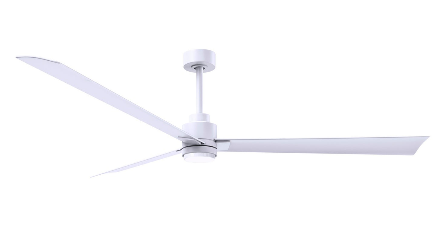 Matthews Fan Company - AKLK-MWH-MWH-72 - 72"Ceiling Fan - Alessandra - LK - Matte White