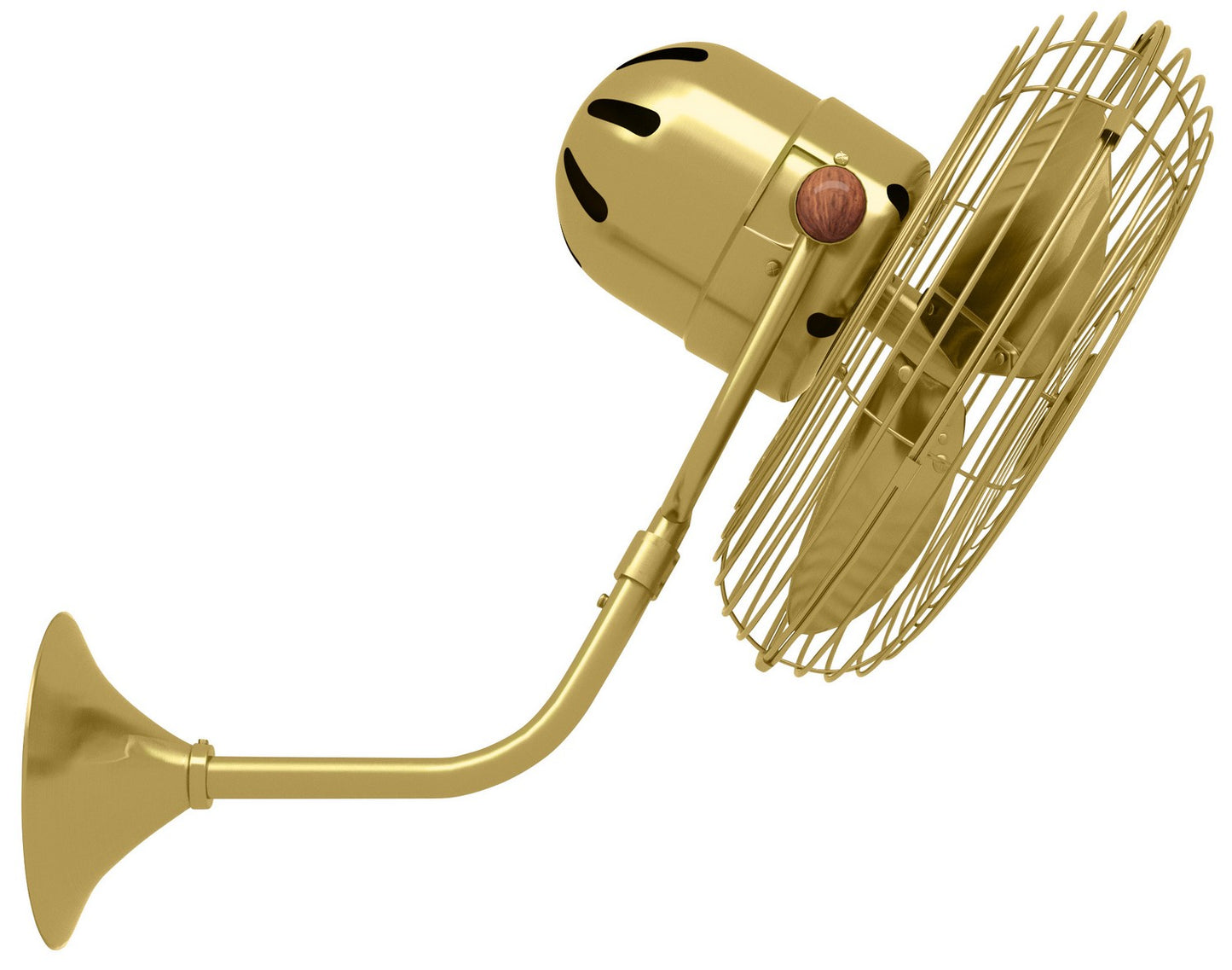 Matthews Fan Company - MP-BRBR-MTL - 19"Wall Fan - Michelle Parede - Brushed Brass