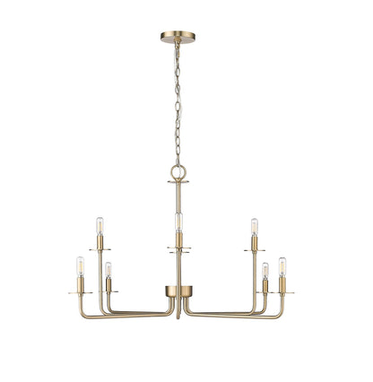 Millennium - 12508-MG - Eight Light Chandelier - Marceline - Modern Gold